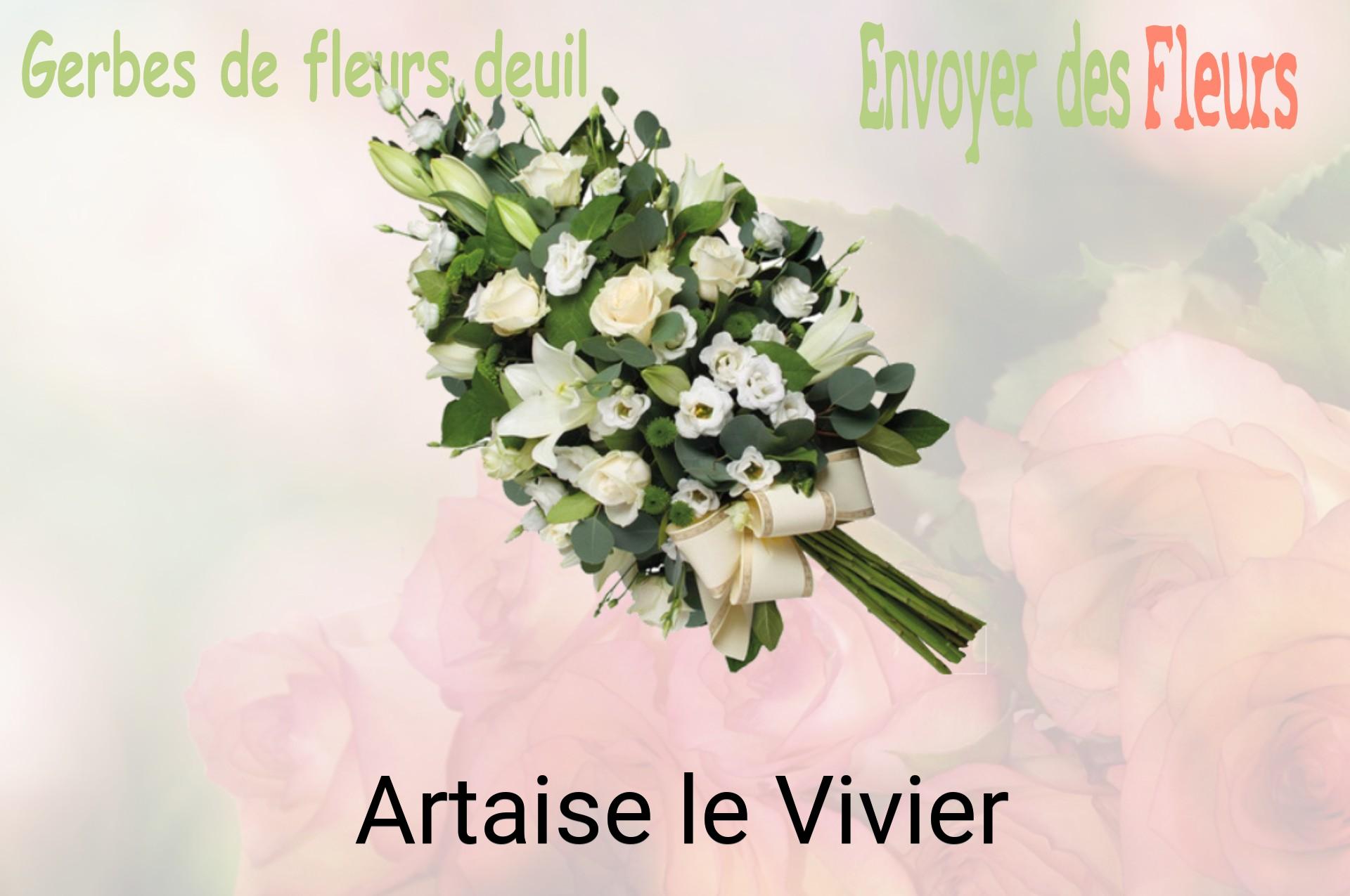 Gerbe de fleurs de deuil livrée à Artaise-le-Vivier